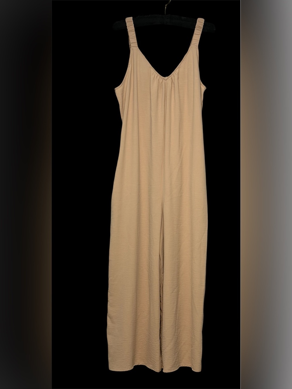 Beige Wide-Leg Crop Jumpsuit - Maurices